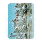 Magnet Flexible Pélicans blancs et amis noirs Abstraits (Vertical)