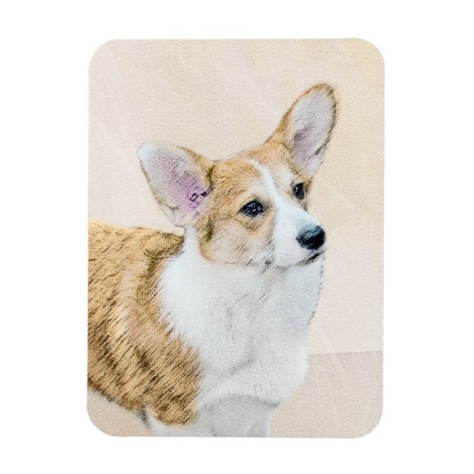 Magnet Flexible Pembroke Welsh Corgi Peinture - Art Chien original (Vertical)