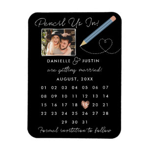 Magnet Flexible "Pencil Us In" Calendrier moderne Enregistrer la d