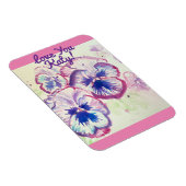 Magnet Flexible Pensée Pensées Fleur Violette Florale Rose (Côté Droit)