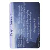 Magnet Flexible Pensez à ces choses Citation de la Bible (Vertical)