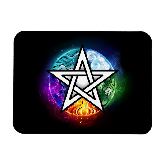 Magnet Flexible pentagramme du Wiccan (Horizontal)