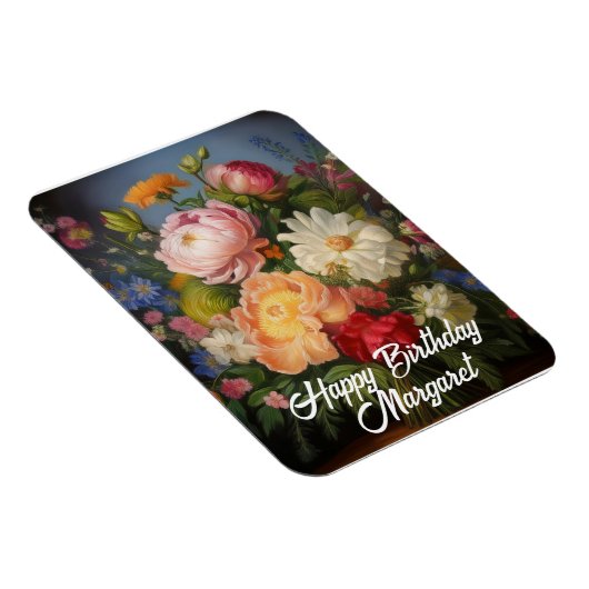 Magnet Flexible Peonies Joyeux anniversaire (Côté Droit)