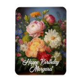 Magnet Flexible Peonies Joyeux anniversaire (Vertical)