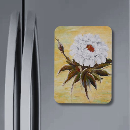 Magnet Flexible Peony blanc