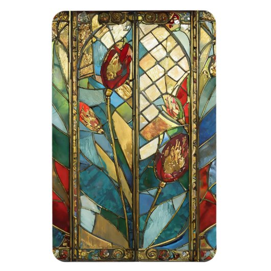 Magnet Flexible Pépites en chef rouges en verre tendu au lever du (Vertical)