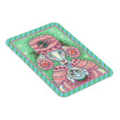 MAGNET FLEXIBLE PEPPERMINT PINK POODON, FUNNY CHRISTMAS CHIEN MAGN (Côté Droit)