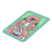 MAGNET FLEXIBLE PEPPERMINT PINK POODON, FUNNY CHRISTMAS CHIEN MAGN (Côté Gauche)