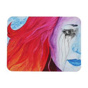 Magnet Flexible Perdre la couleur Surreal Rainbow Woman Art origin