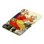 Magnet Flexible Père Noël au travail (Côté Gauche)