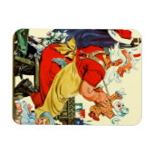 Magnet Flexible Père Noël au travail (Horizontal)