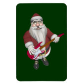 Magnet Flexible Père Noël Avec Guitare Électrique Rouge (Vertical)