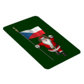 Magnet Flexible Père Noël avec le drapeau de la République tchèque (Côté Droit)