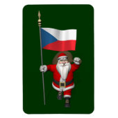 Magnet Flexible Père Noël avec le drapeau de la République tchèque (Vertical)