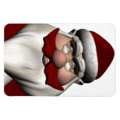 Magnet Flexible Père Noël Avec Moustache Rouge (Horizontal)