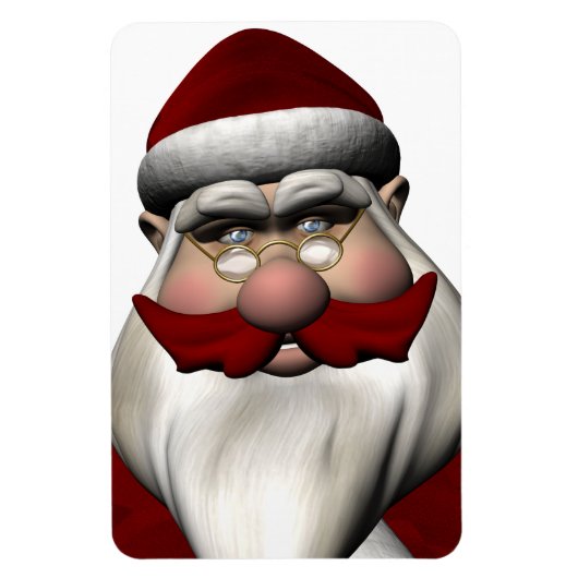 Magnet Flexible Père Noël Avec Moustache Rouge (Vertical)