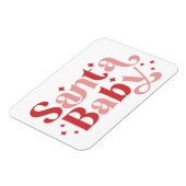 Magnet Flexible Père Noël Baby - Typographie de Noël rétro (Côté Gauche)