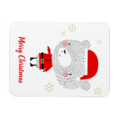 Magnet Flexible Père Noël Bear Doodles (Horizontal)
