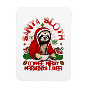 Magnet Flexible Père Noël café paresseux