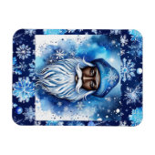 Magnet Flexible Père Noël en bleu (Horizontal)