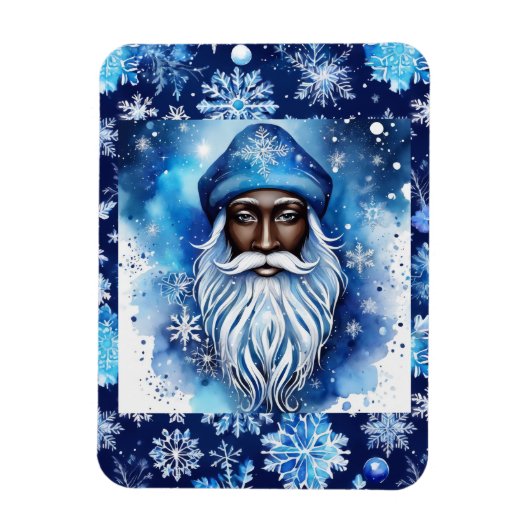 Magnet Flexible Père Noël en bleu (Vertical)