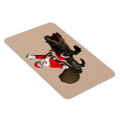 Magnet Flexible Père Noël Festif Montant Un Alligator (Côté Droit)