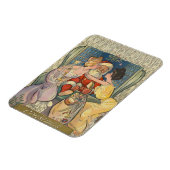 Magnet Flexible Père Noël Kissing Vintage Christmas Card (Côté Gauche)