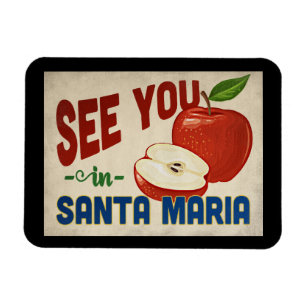 Magnet Flexible Père Noël Maria California Apple - Vintage voyage