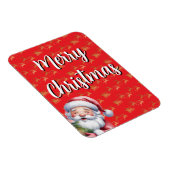 Magnet Flexible Père Noël mignon drôle & typographie (Côté Droit)