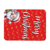 Magnet Flexible Père Noël mignon drôle & typographie (Horizontal)