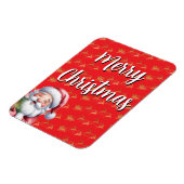 Magnet Flexible Père Noël mignon drôle & typographie (Côté Gauche)