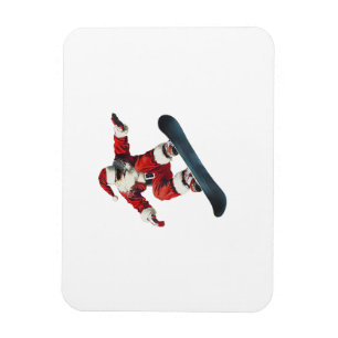 Magnet Flexible Père Noël Noël Snowboard Snowboarding Snowb