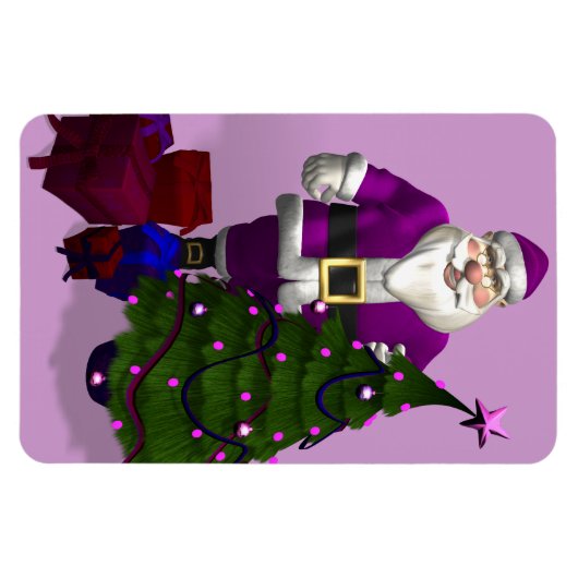 Magnet Flexible Père Noël pourpre (Horizontal)