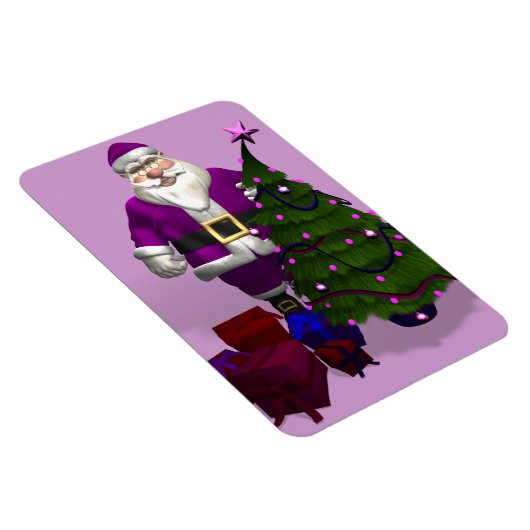 Magnet Flexible Père Noël pourpre (Côté Droit)