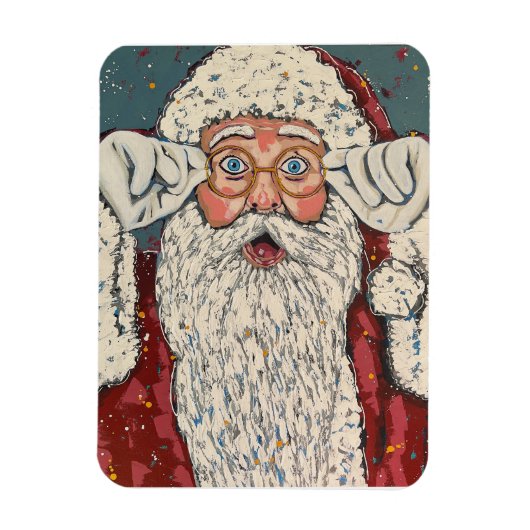 Magnet Flexible Père Noël Surpris (Vertical)