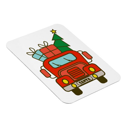 Magnet Flexible Père Noël vue de devant Joyeux Noël (Côté Droit)