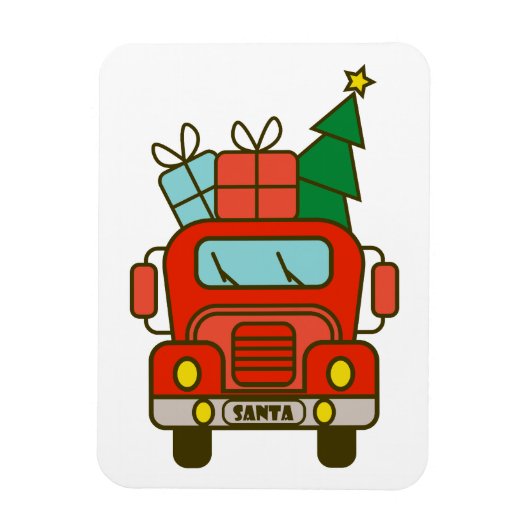 Magnet Flexible Père Noël vue de devant Joyeux Noël (Vertical)