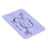 Magnet Flexible Périwinkle Fancy Coeurs de calligraphie Enregistre (Côté Droit)