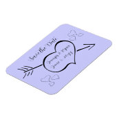 Magnet Flexible Périwinkle Fancy Coeurs de calligraphie Enregistre (Côté Gauche)