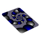 Magnet Flexible Perles D'Argent Et Bleues À L'Infini (Côté Droit)