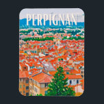 Magnet Flexible Perpignan Photo Vintage<br><div class="desc">Perpignan est une commune du Sud de la France,  préfecture du département des Pyrénées-Orientales et quatrième ville la plus peuplée de la région Occitanie.</div>