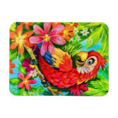 Magnet Flexible perroquet coloré (Horizontal)