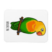 Magnet Flexible Perroquet de caricature mignon lovebird (Horizontal)