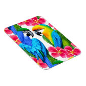 Magnet Flexible Perroquets colorés aux fleurs tropicales (Côté Droit)