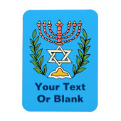Magnet Flexible Persian Magen David Menorah (Vertical)