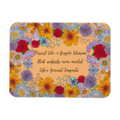 Magnet Flexible Persister comme une fleur fragile Citation motivat (Horizontal)