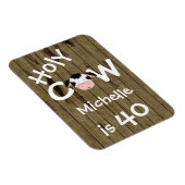 Magnet Flexible Personalisé Funny Holy Cow 40e Anniversaire Humori (Côté Droit)