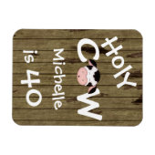 Magnet Flexible Personalisé Funny Holy Cow 40e Anniversaire Humori (Horizontal)