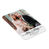 Magnet Flexible Personalized Mr Mrs Typography Wedding Photo (Côté Droit)