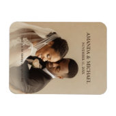 Magnet Flexible Personalized Photo Favor with Names & Wedding Date (Horizontal)